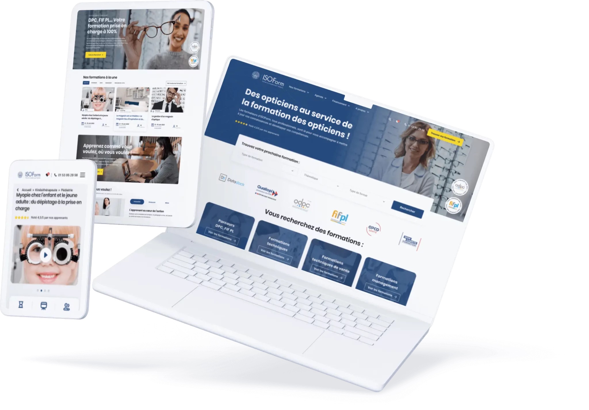 Illustration du projet Refonte UX et repositionnement digital pour deux instituts de formation santé