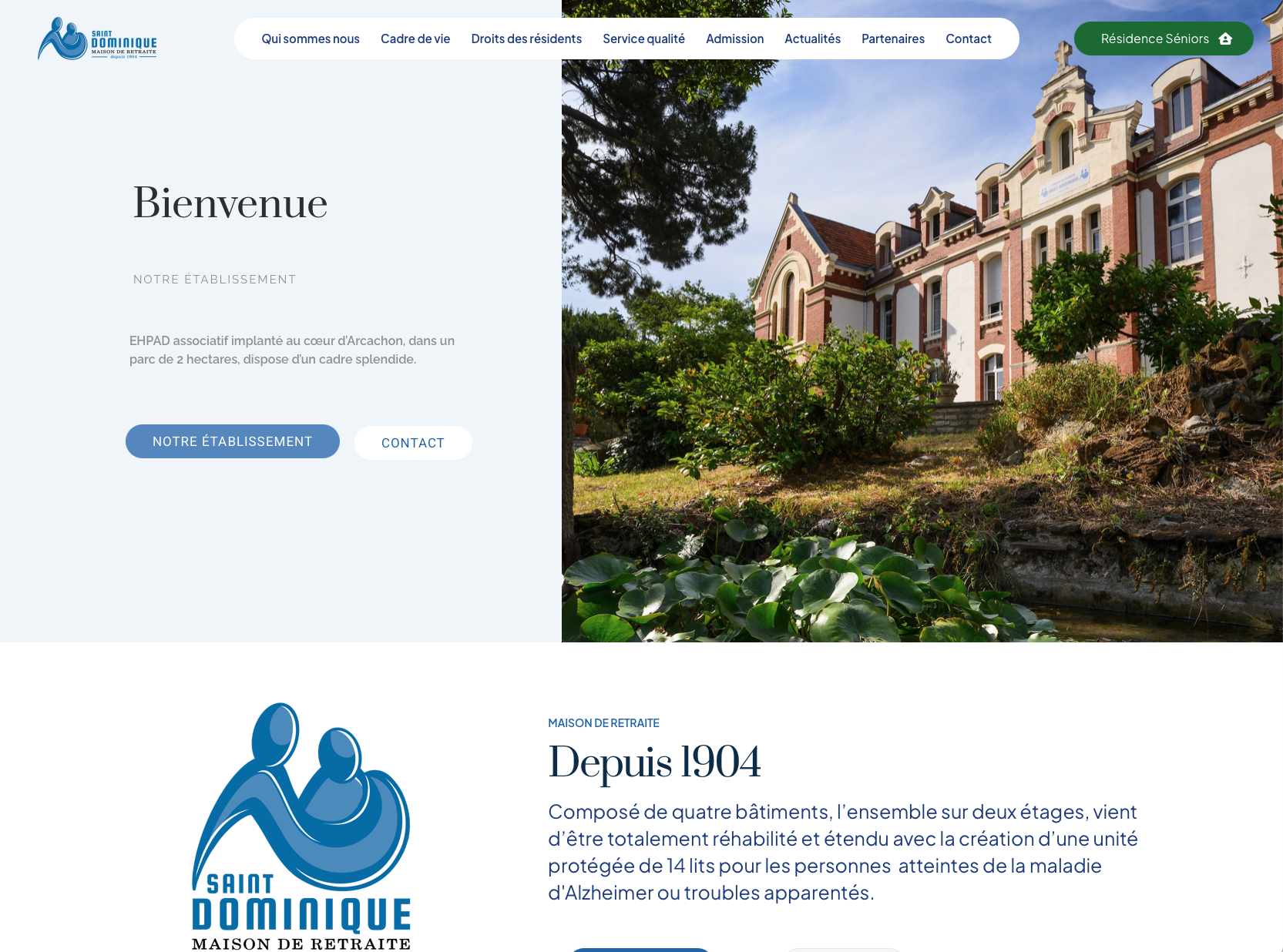 Illustration du projet Site internet institutionnel pour EHPAD Saint Dominique