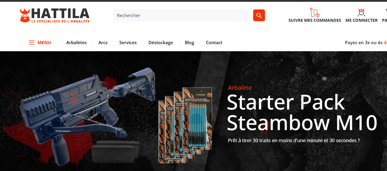 Illustration du projet Création et gestion d'une boutique e-commerce spécialisée en arbalètes et archerie