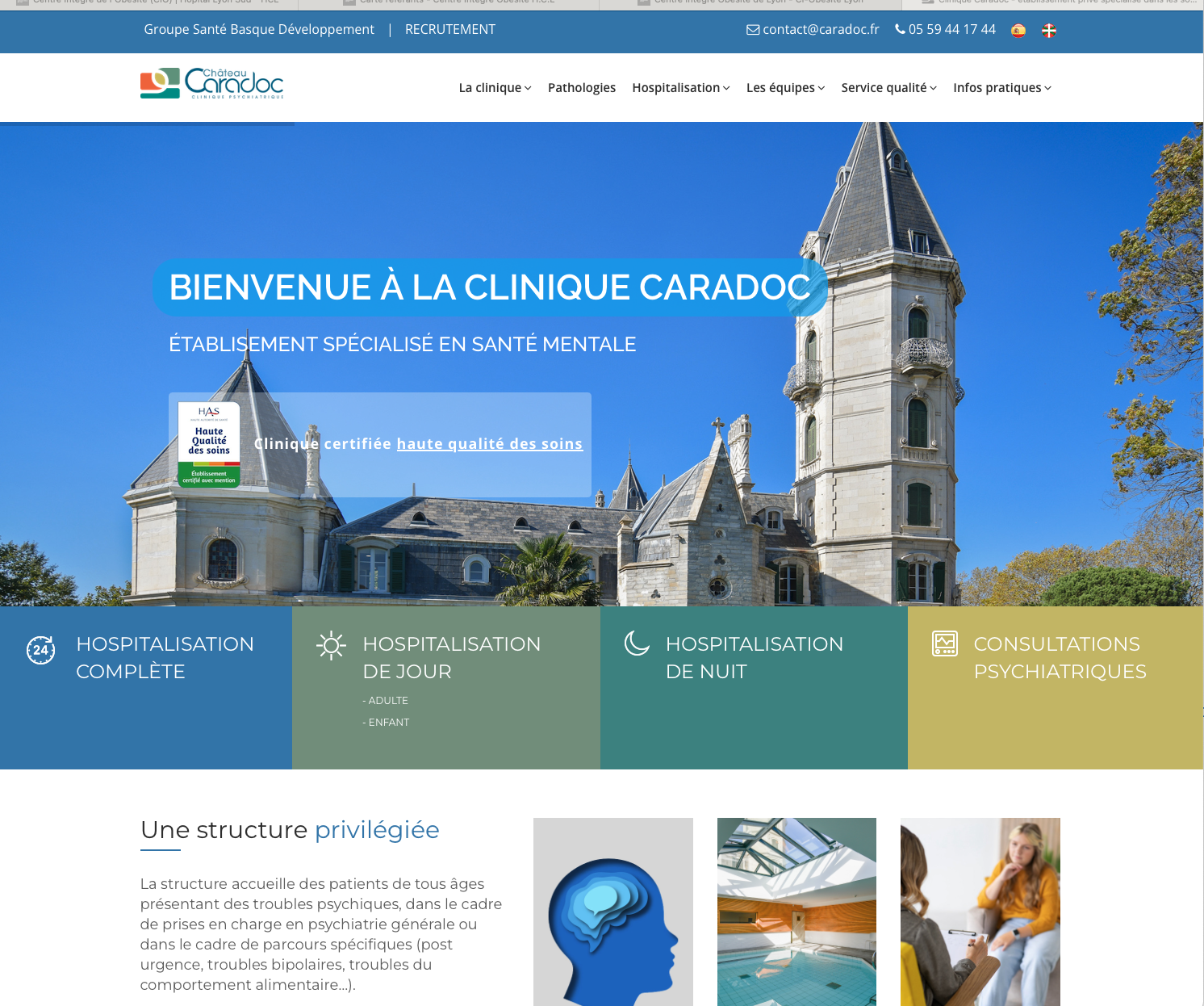 Illustration du projet Présentation de la Clinique Château Caradoc