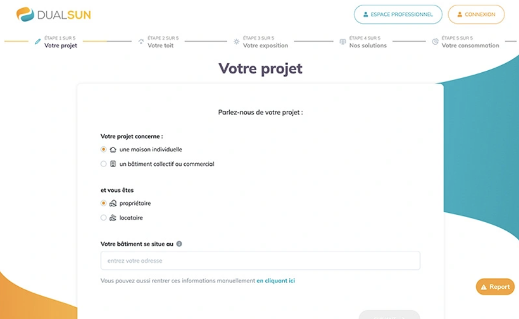Illustration du projet Simulateur de potentiel solaire pour une entreprise française industrielle spécialisée dans la création de solutions solaires
