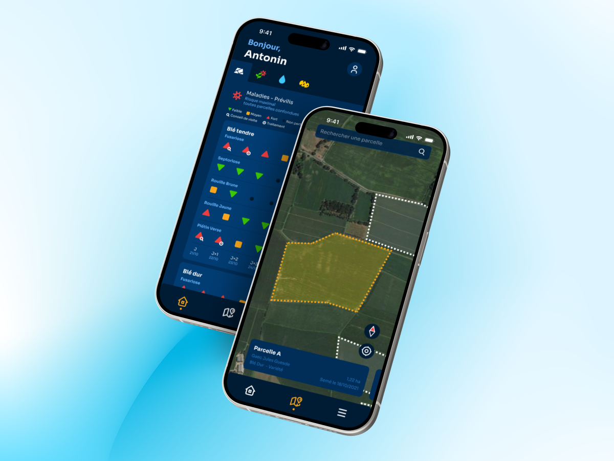 Illustration du projet Abelio : application mobile d'aide à la décision agricole