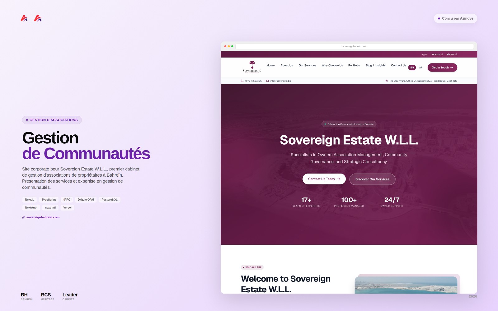 Illustration du projet Sovereign Estate — Écosystème digital de gestion de copropriétés