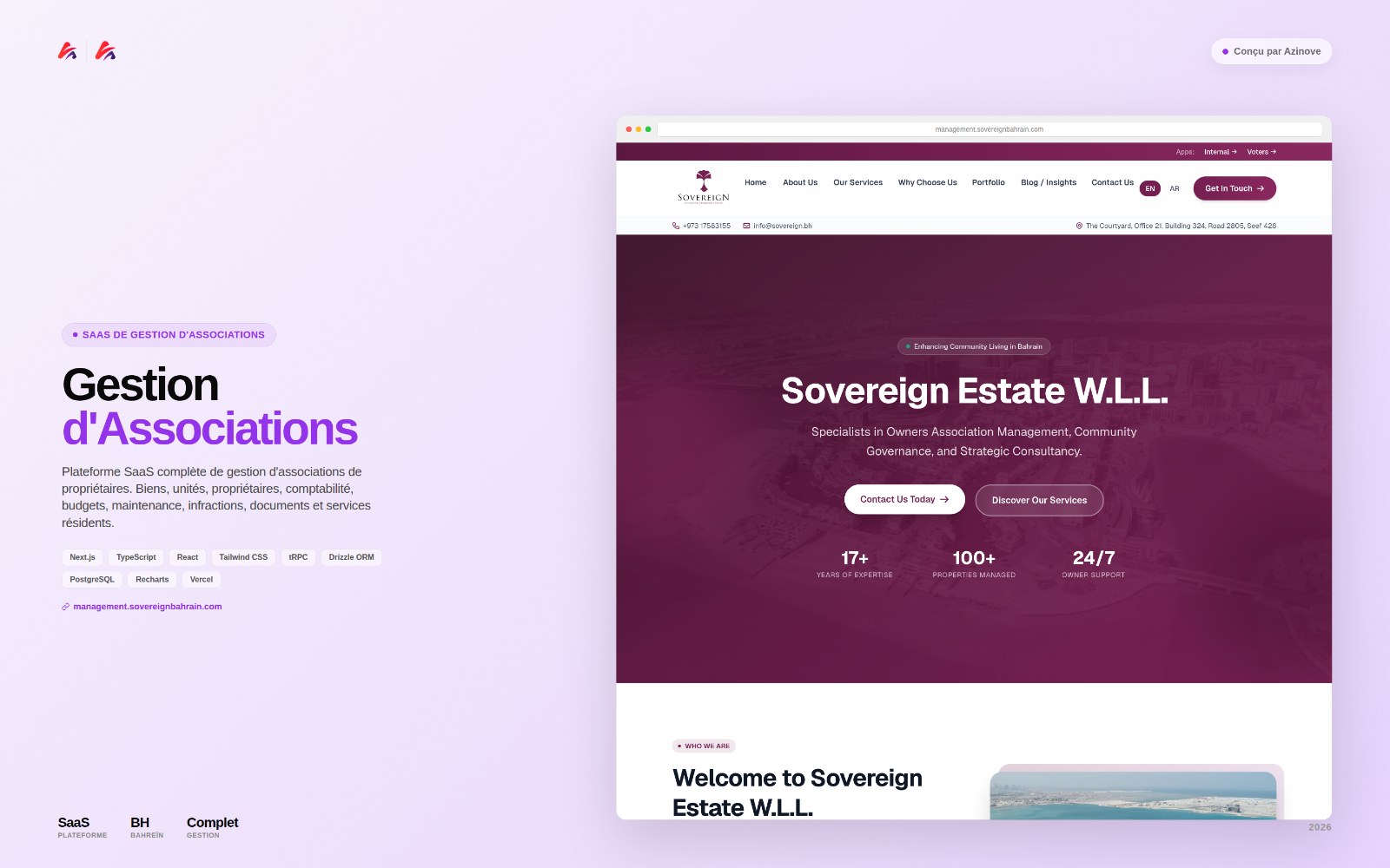 Illustration du projet Sovereign Estate — Plateforme SaaS de gestion d'associations de propriétaires