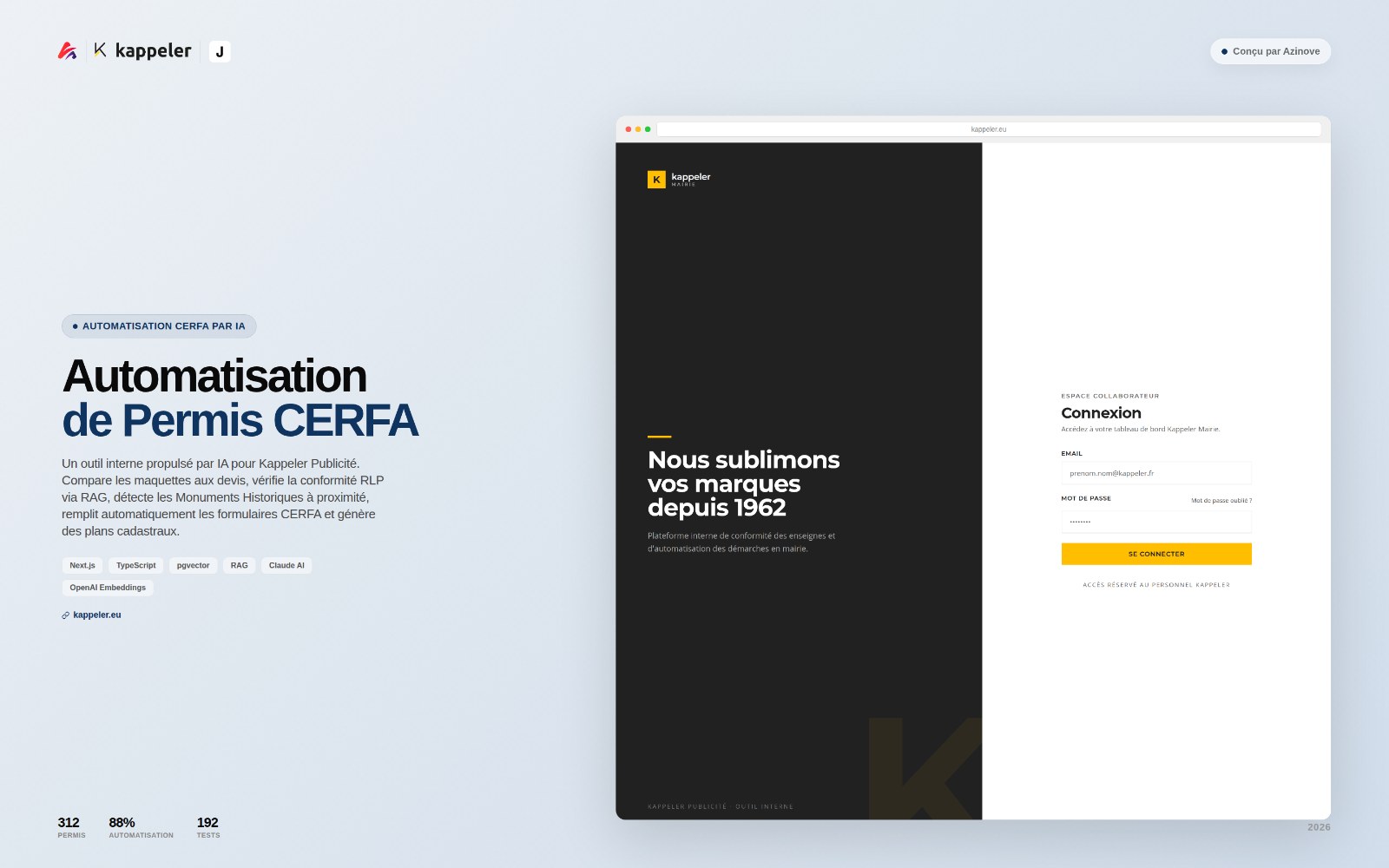 Illustration du projet Kappeler — Automatisation des demandes d'autorisation CERFA par IA