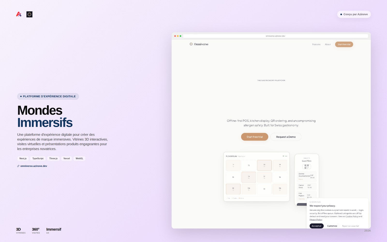 Illustration du projet Omniverso — Plateforme d'expériences 3D immersives