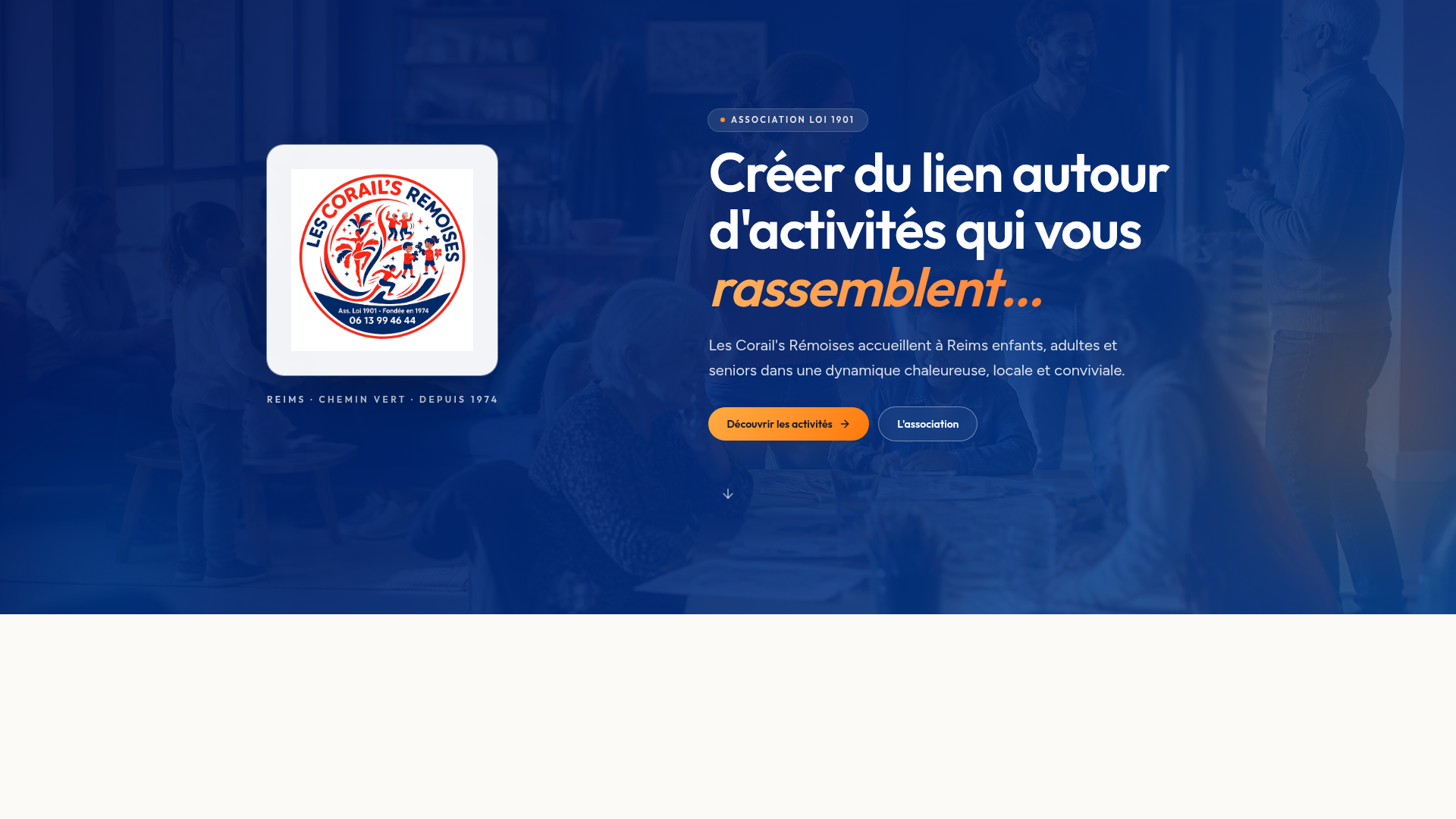 Illustration du projet Site de présentation de l'Association Corail's Rémoises