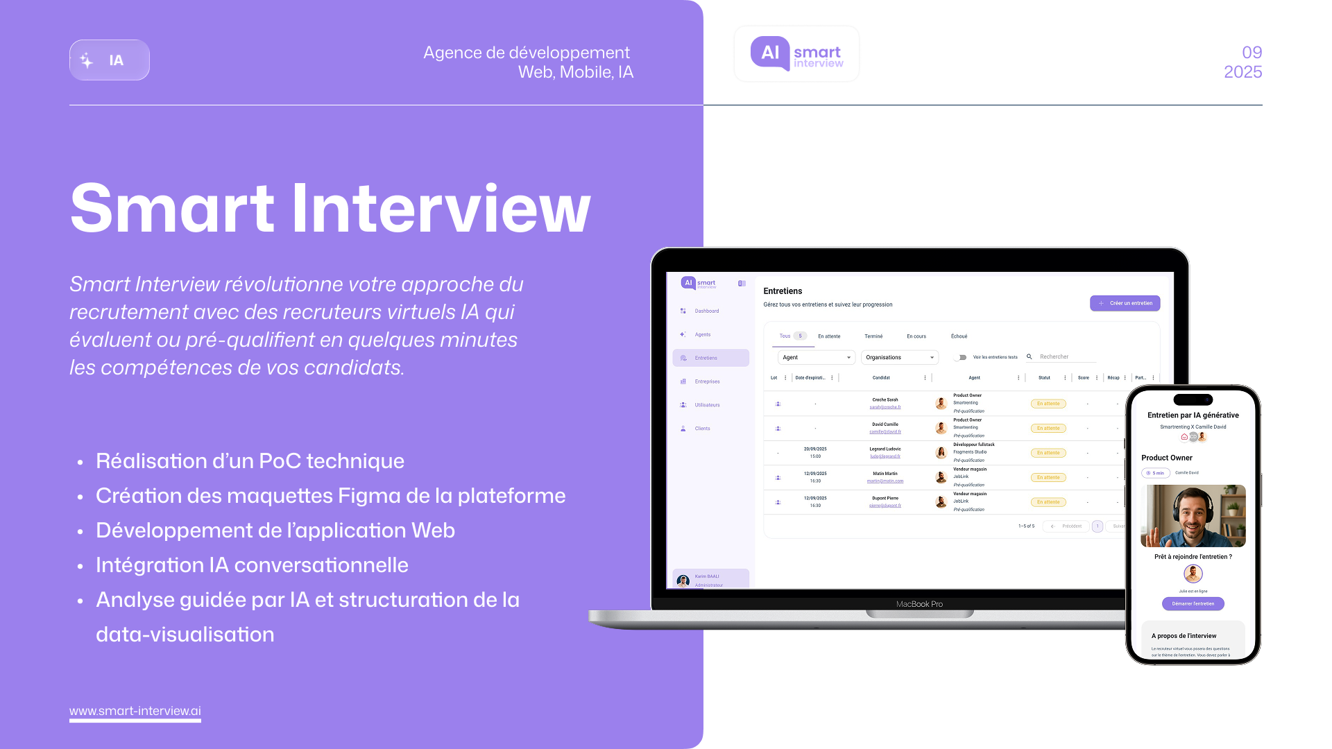 Illustration du projet Smart Interview : Plateforme IA de pré-screening