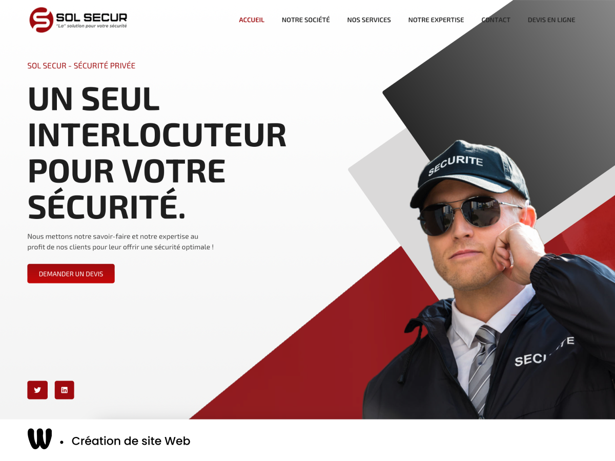 Illustration du projet Site vitrine pour DDI Sécurité Privée