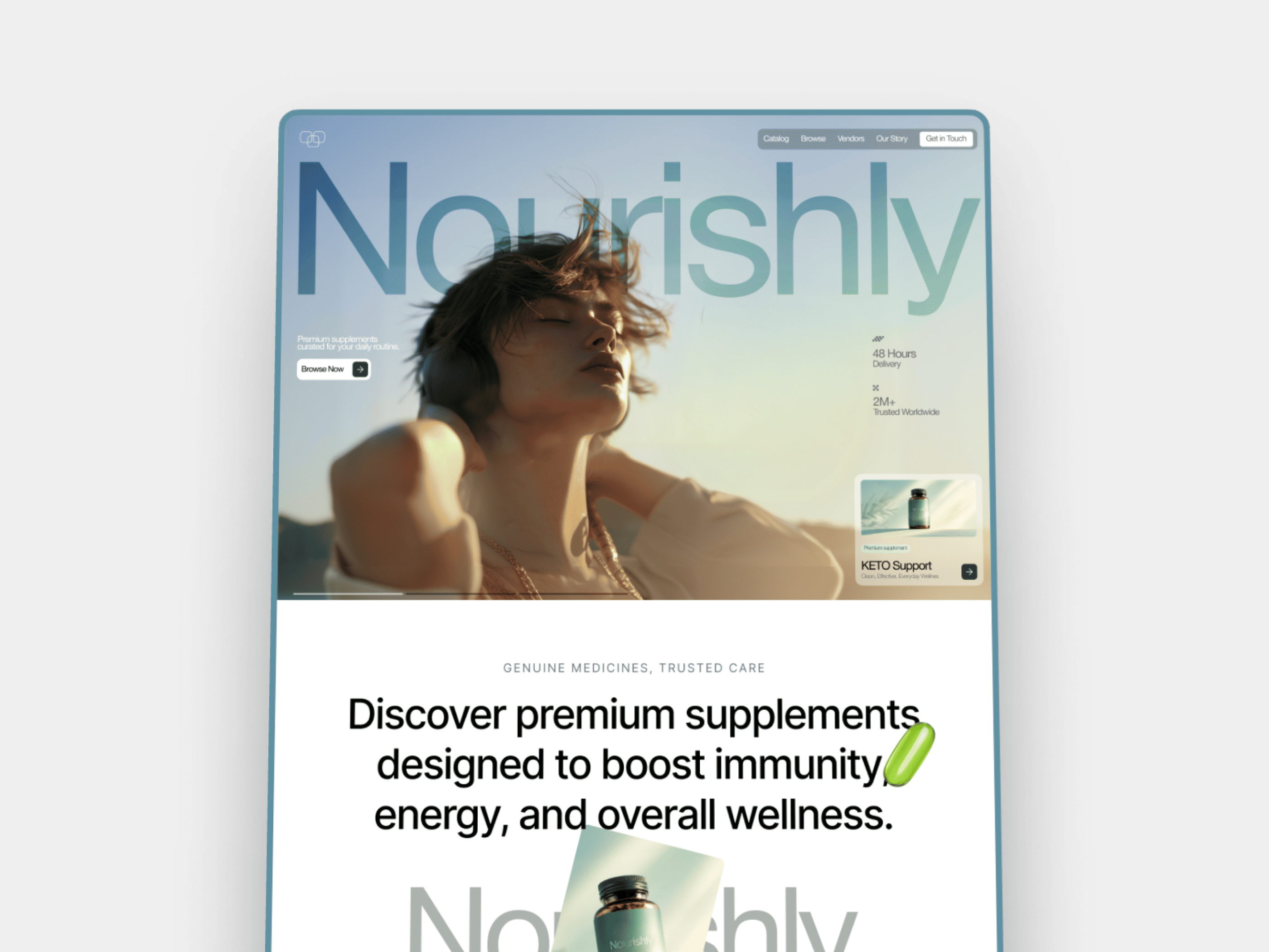 Illustration du projet UI/UX Design & Development for Health Marketplace (Nourisly) - E-commerce