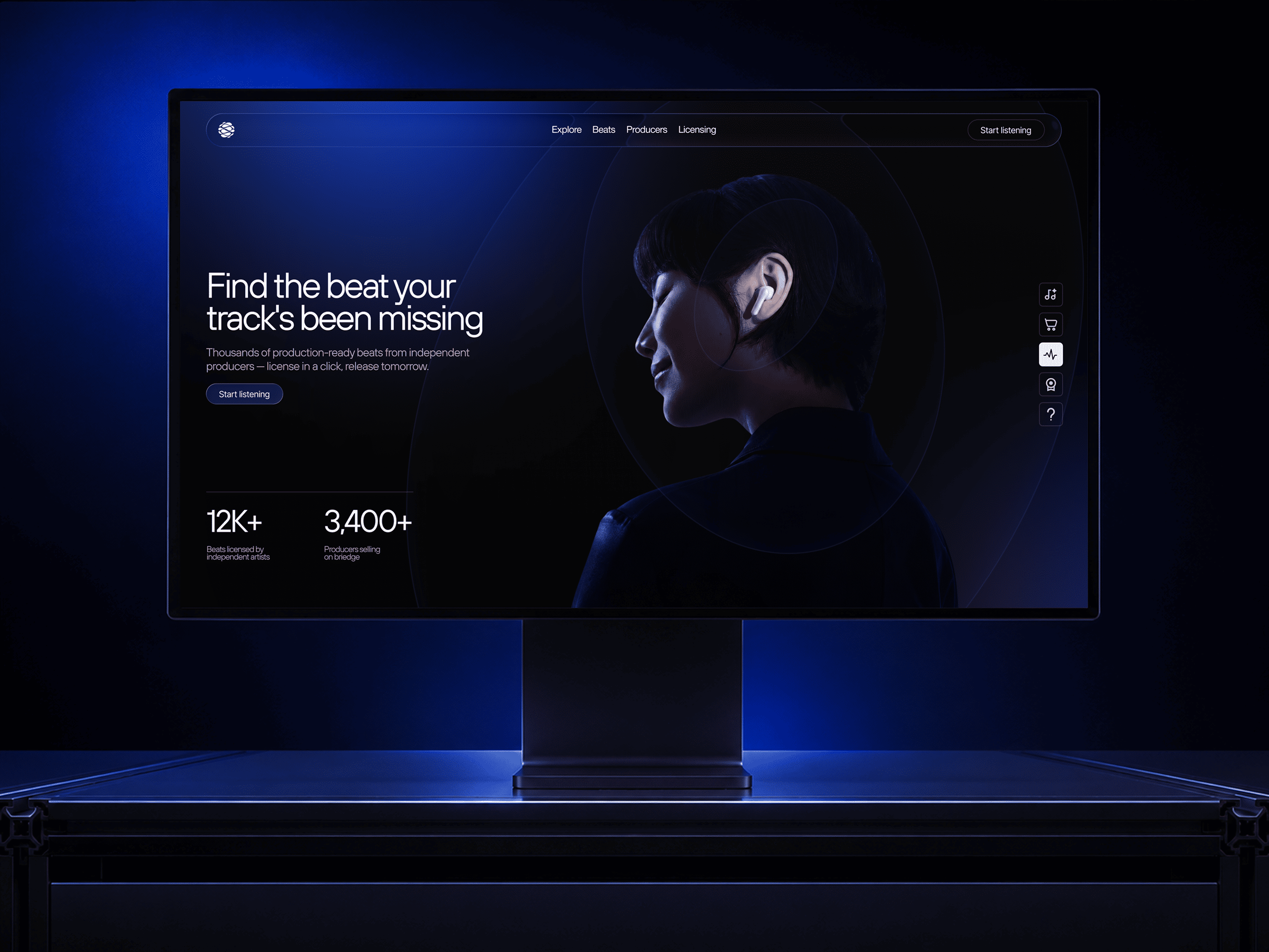 Illustration du projet UX/UI Design for Music Marketplace Platform