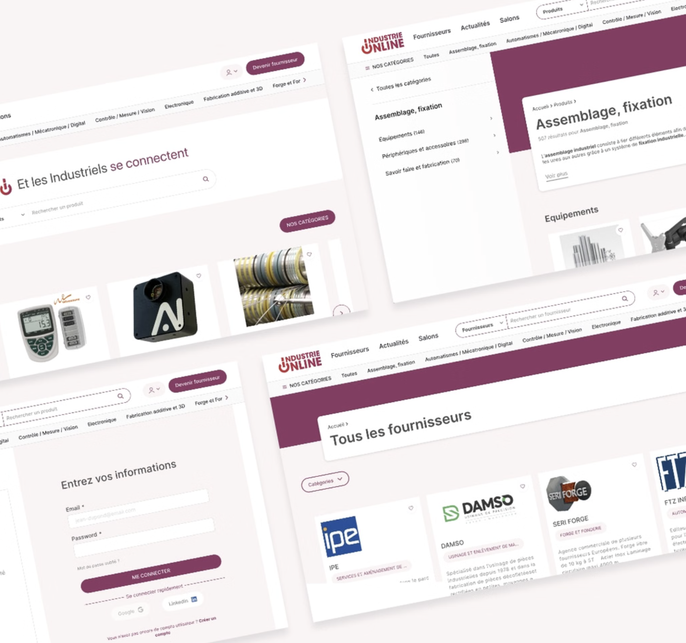 Illustration du projet Industrie Online : la marketplace permanente de la communauté industrielle