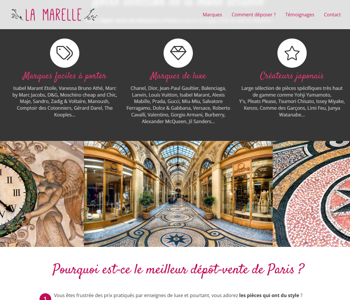 Illustration du projet Création du site internet de La Marelle