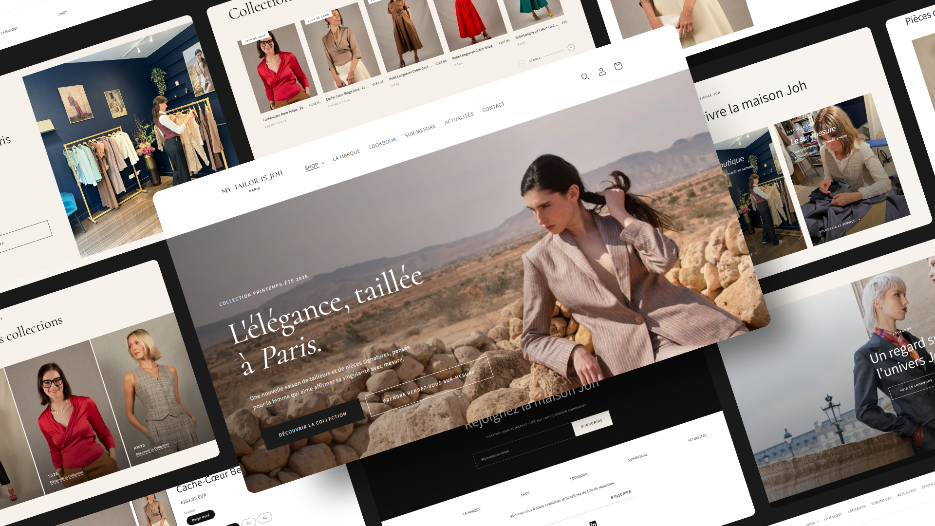 Illustration du projet Refonte complète du site Shopify de My Tailor is Joh et accompagnement