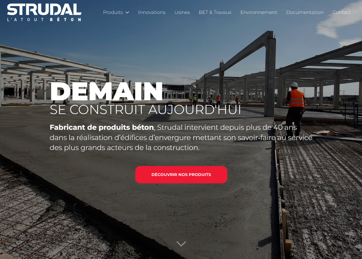 Illustration du projet Création du site Internet de STRUDAL