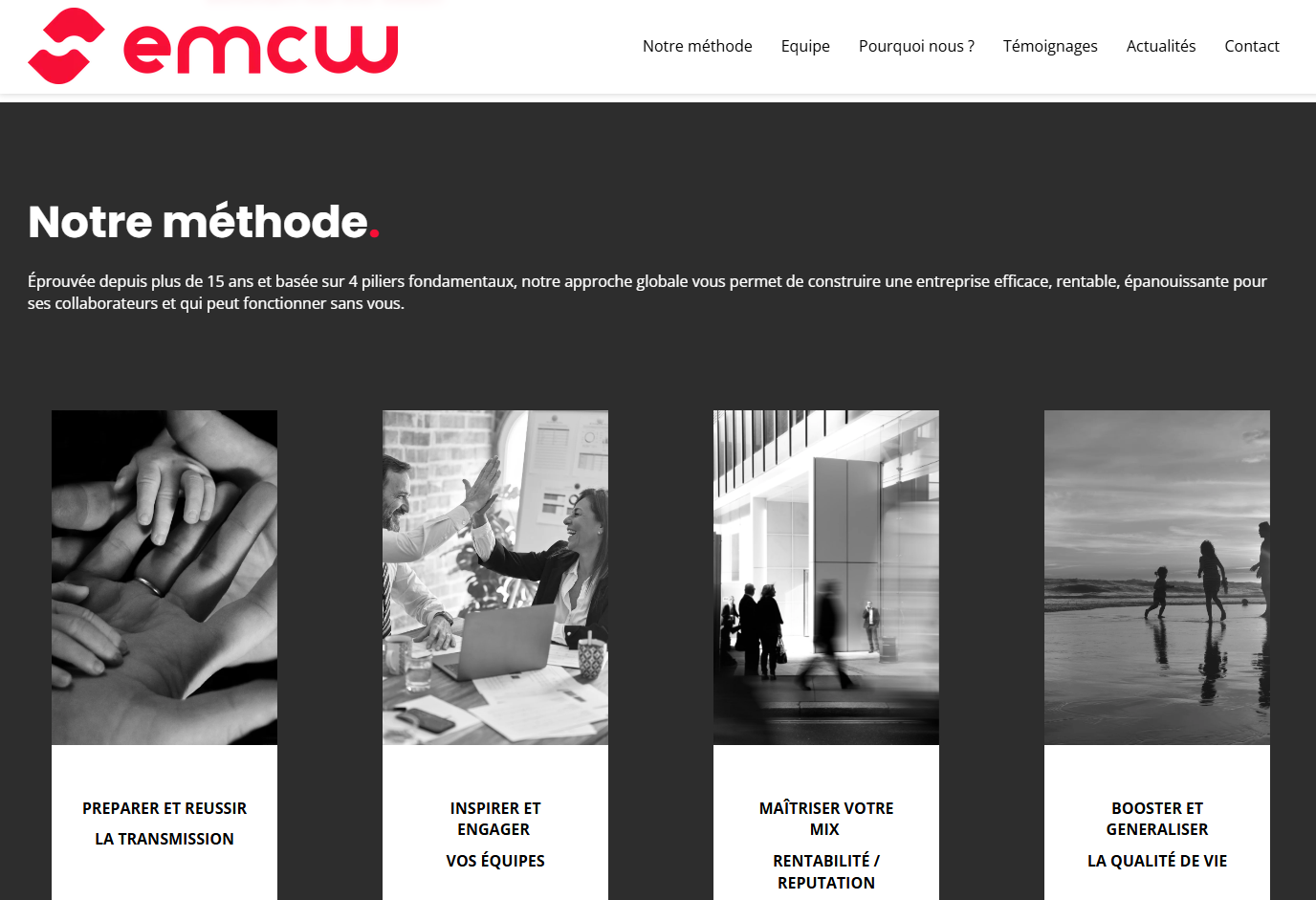 Illustration du projet Création du site Internet de EMCW