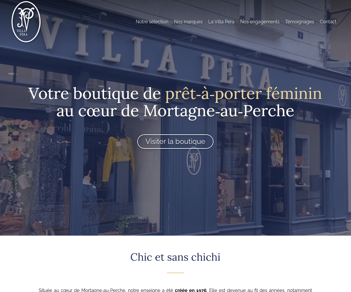 Illustration du projet Création du site Internet de Villa Pera