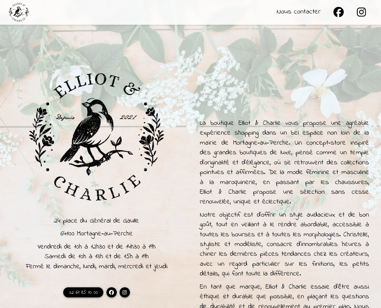 Illustration du projet Création du site Internet de Elliot & Charlie