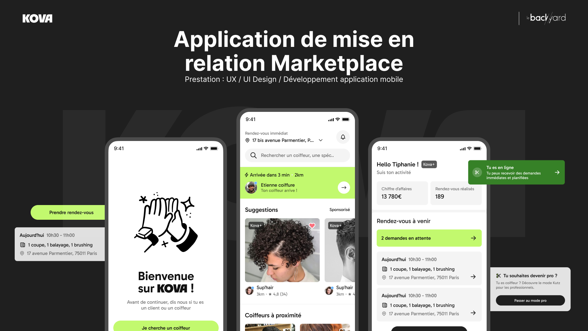 Illustration du projet Conception et réalisation d'une app mobile de mise en relation / marketplace pour les coiffeurs