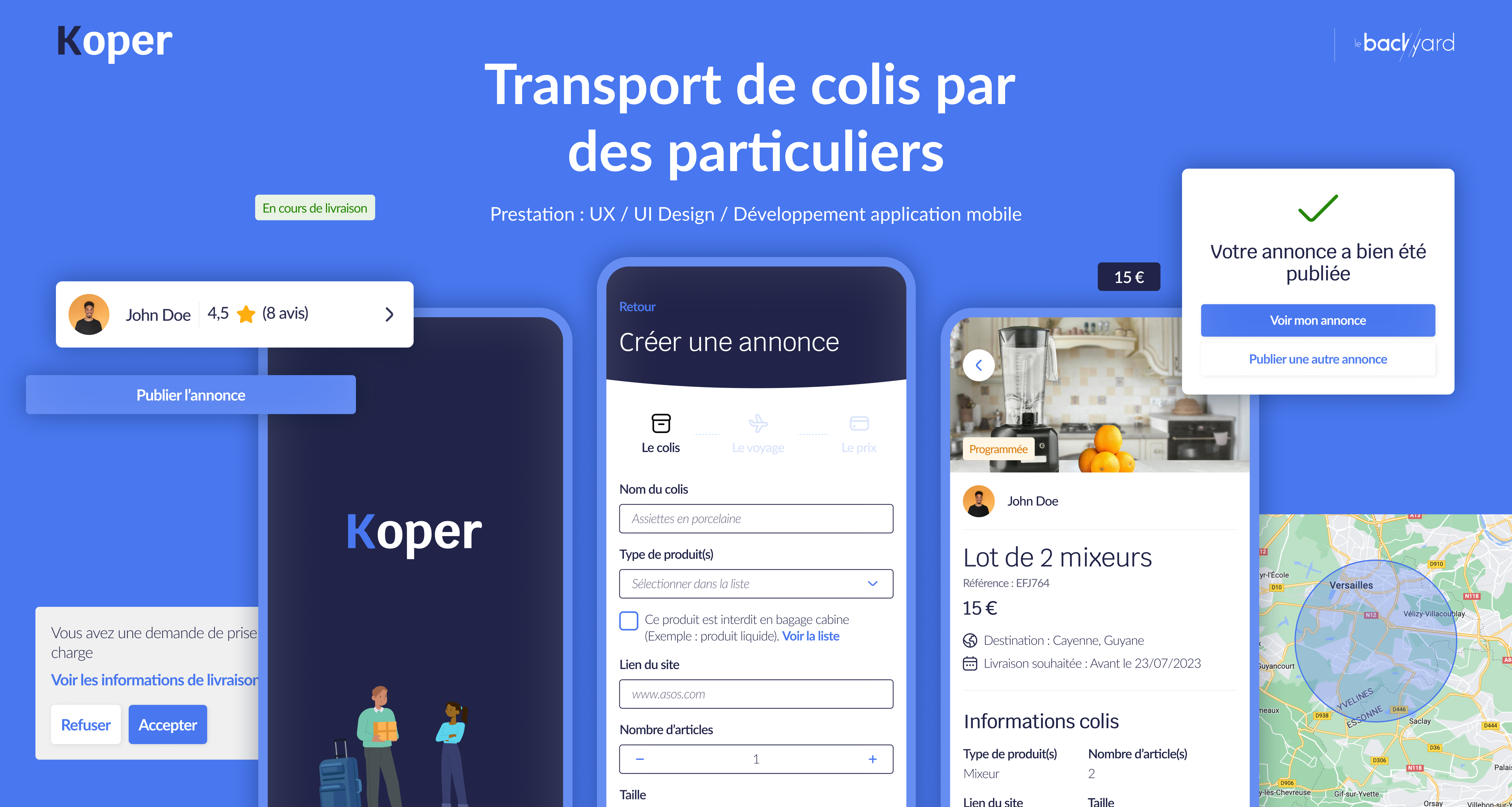 Illustration du projet Transport de colis par des particuliers : Koper