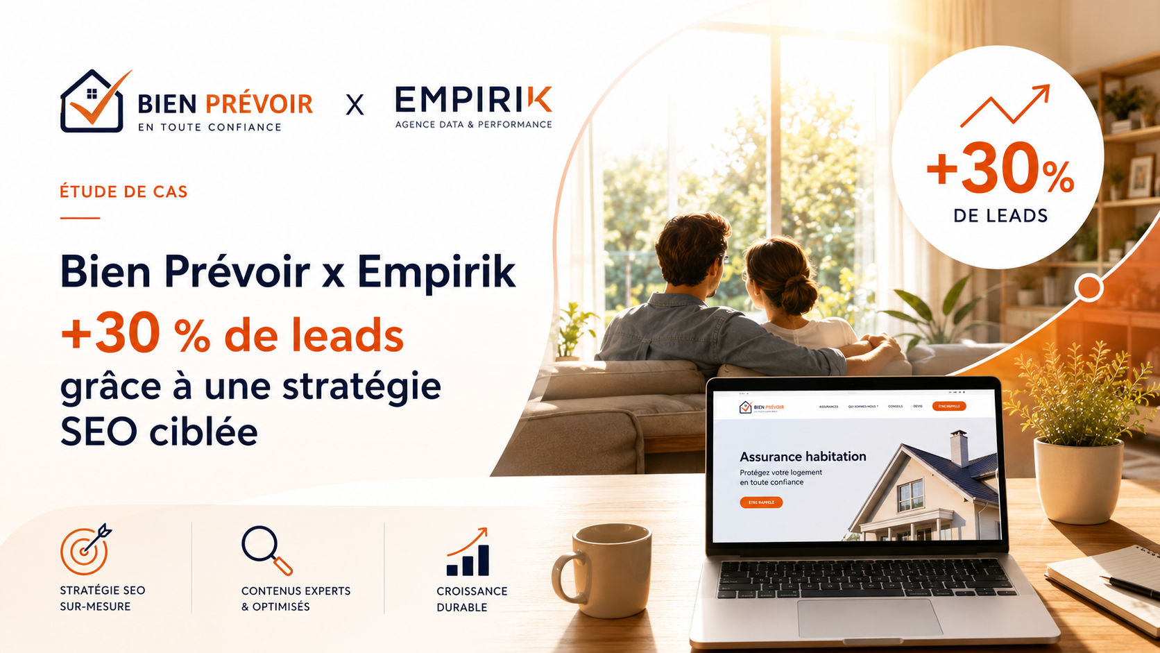 Illustration du projet Bien Prévoir x Empirik : + 30% de leads grâce à une stratégie SEO ciblée