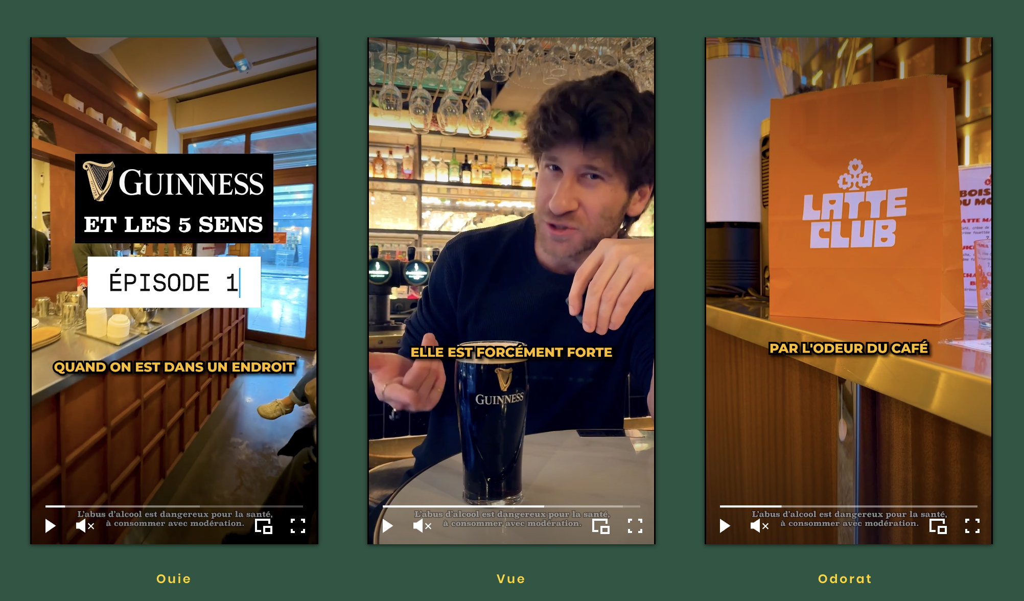 Illustration du projet Guinness - Campagne d'influence sur les 5 sens