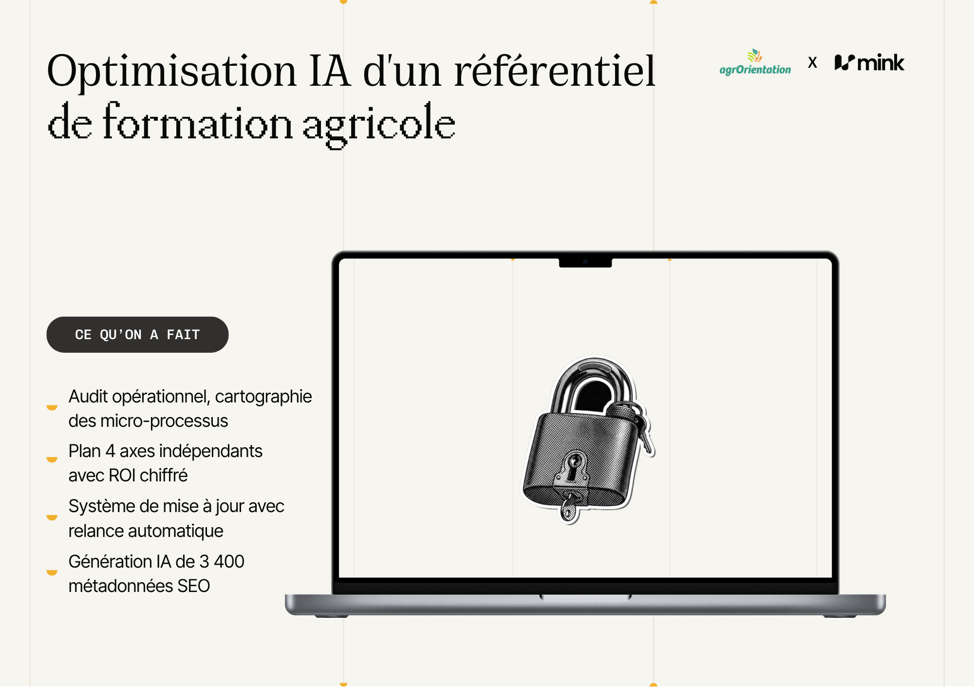 Illustration du projet Optimisation IA d'un référentiel de formation agricole