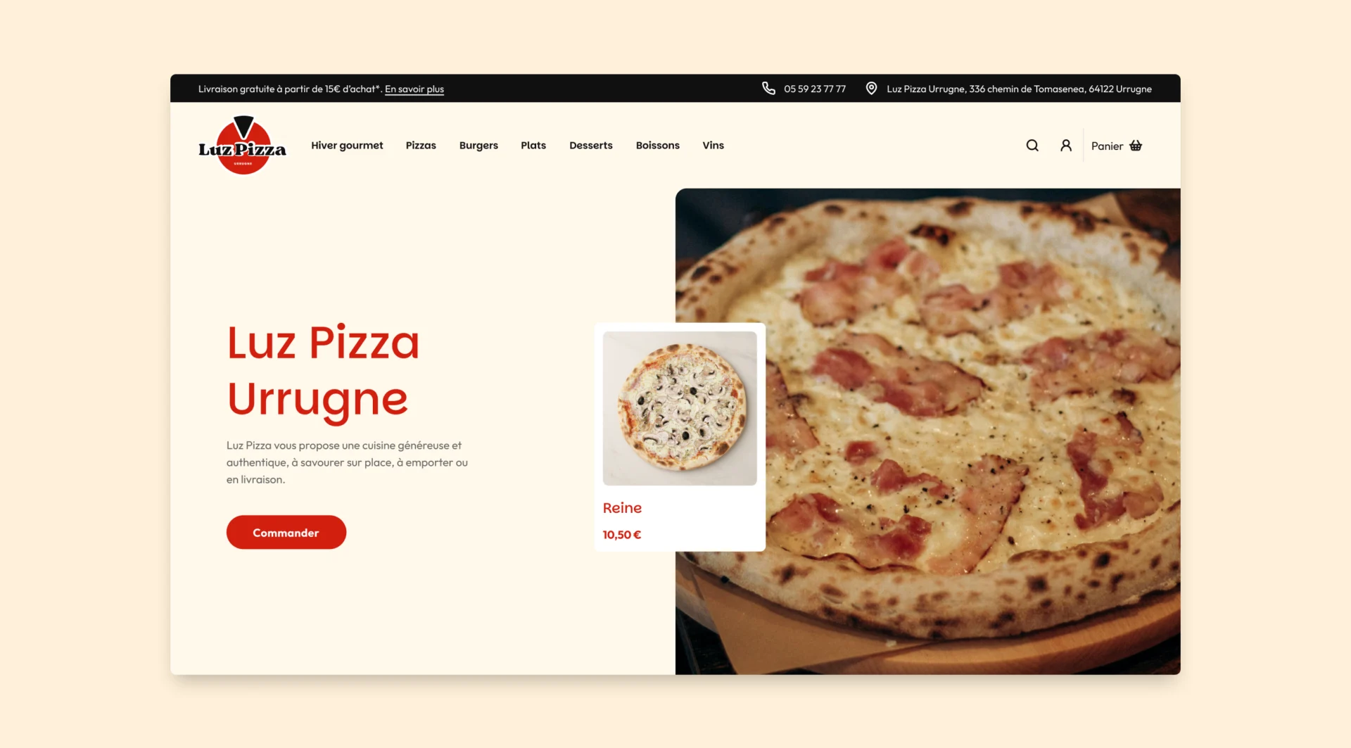 Illustration du projet Refonte et migration e-commerce Luz Pizza sous PrestaShop 8