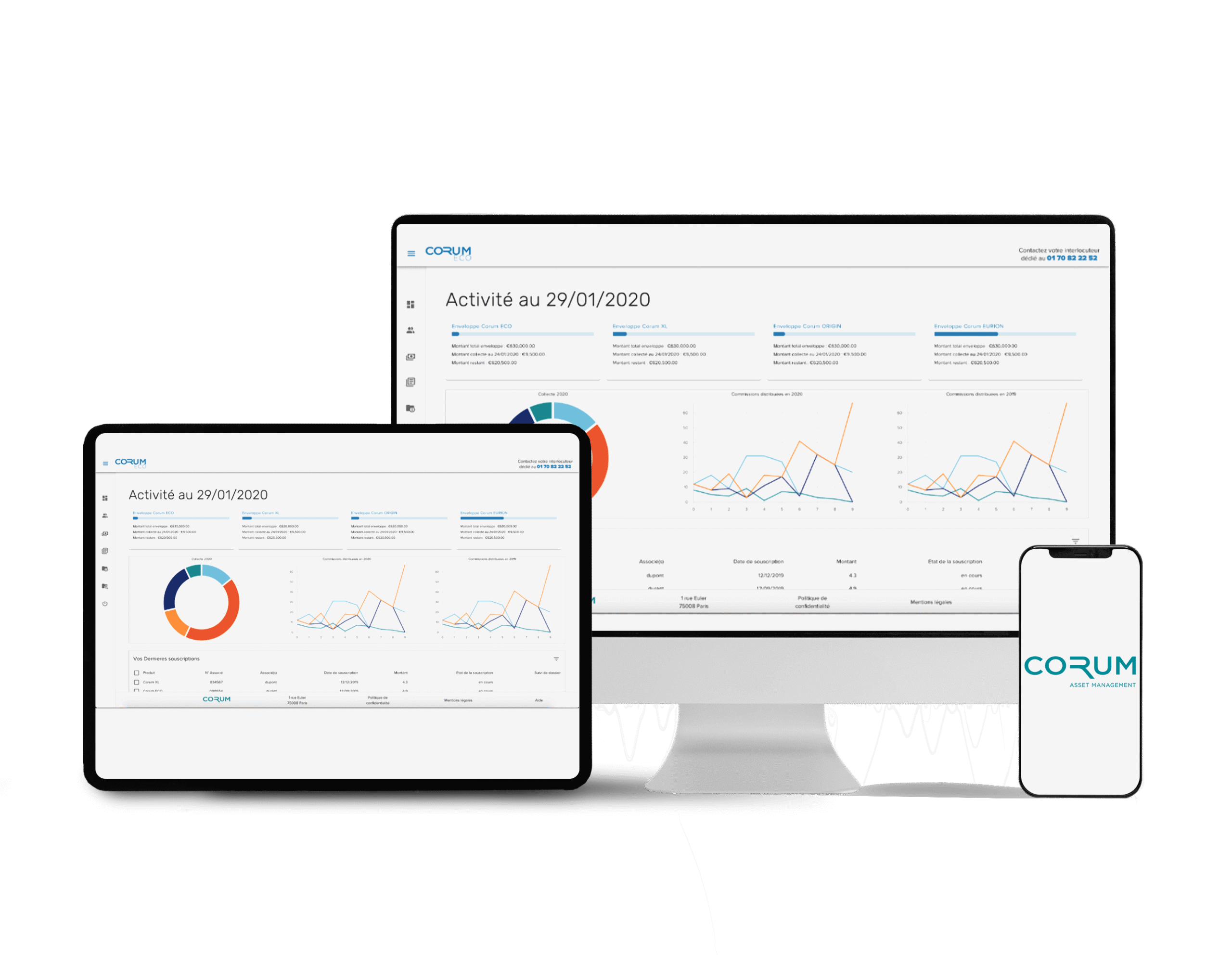 Illustration du projet Corum – Application Web et Mobile de gestion de souscription