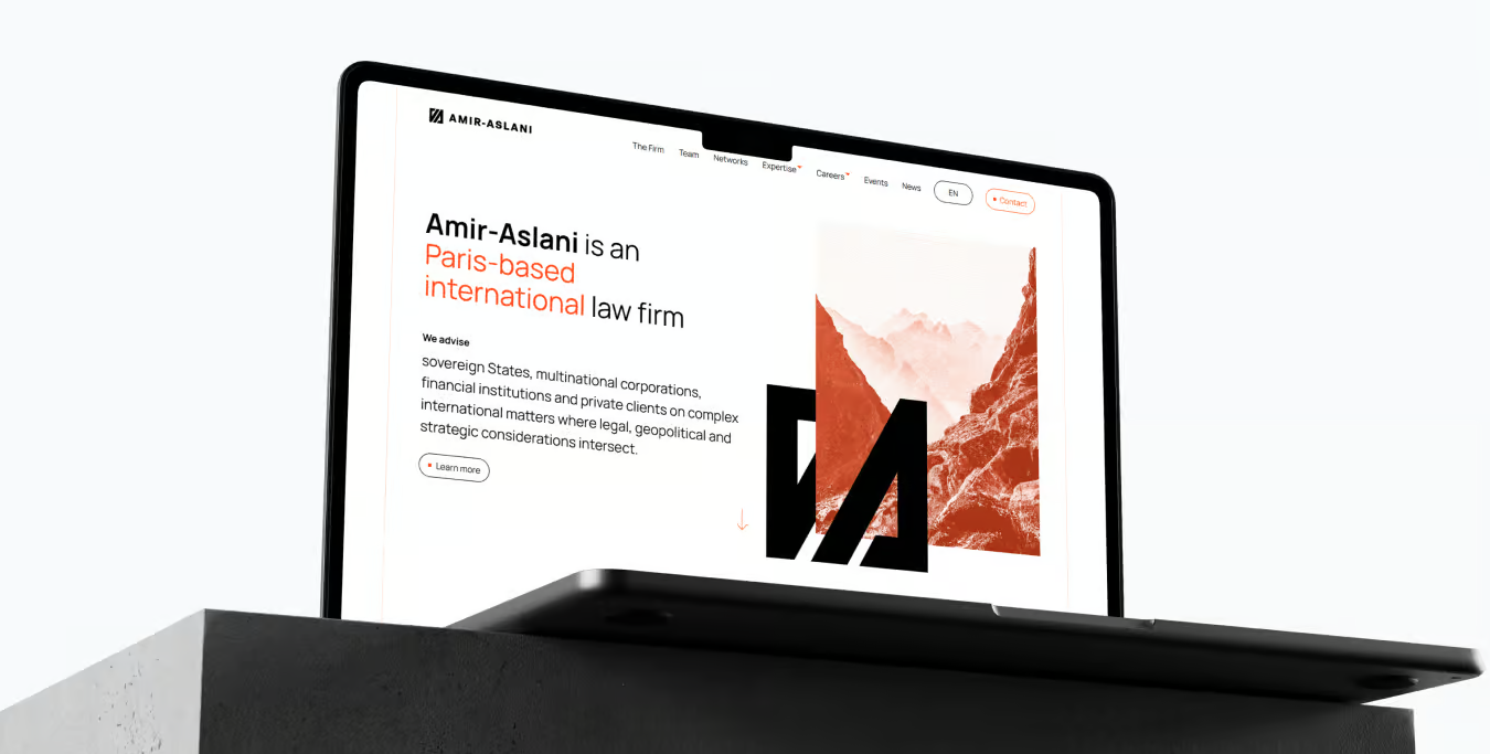 Illustration du projet Branding, site Internet et supports de communication pour Amir-Aslani