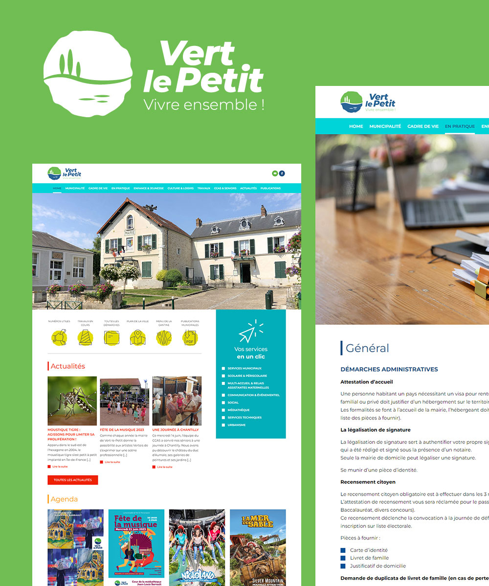 Illustration du projet Refonte du site de la mairie de Vert-le-Petit