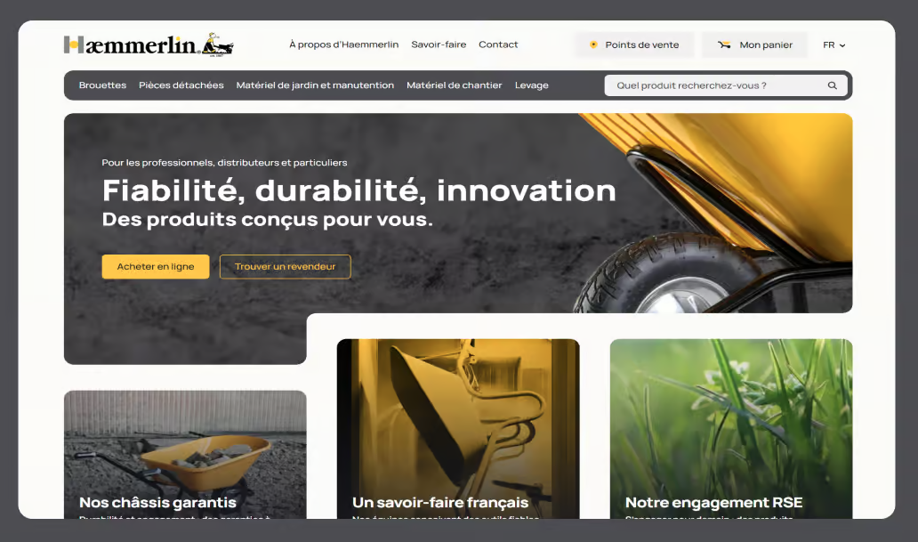 Illustration du projet Création du site e-commerce Haemmerlin