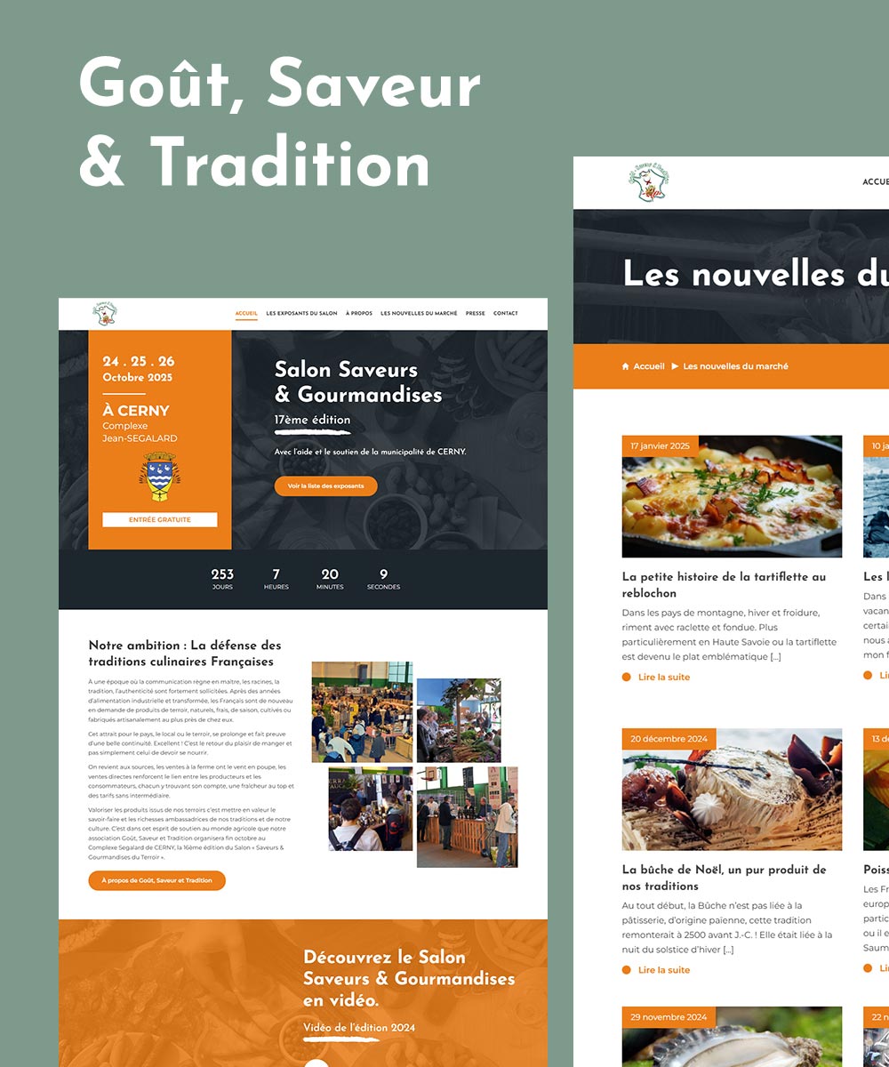 Illustration du projet Création du site de Goût, Saveur & Tradition