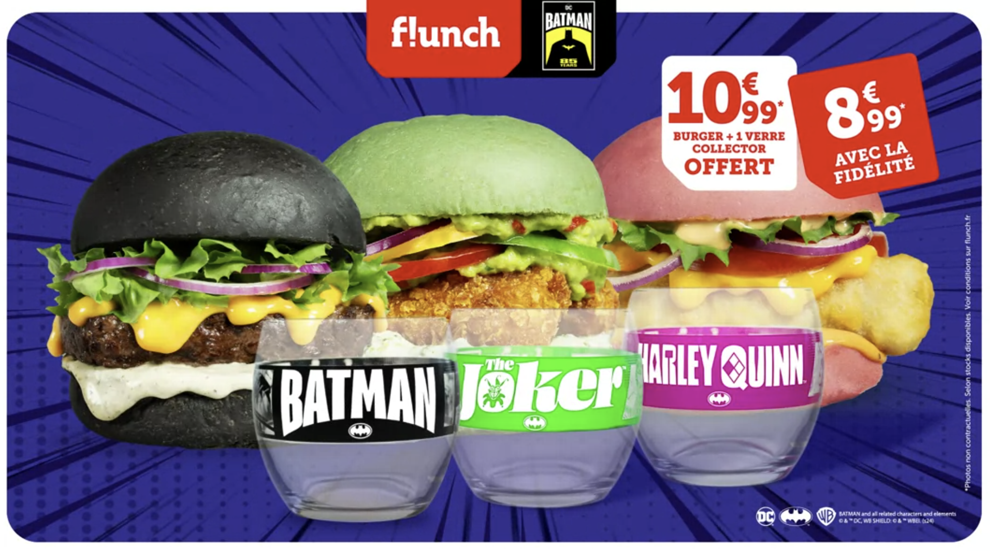 Illustration du projet flunch x Warner : l'univers de Gotham comme raison de venir