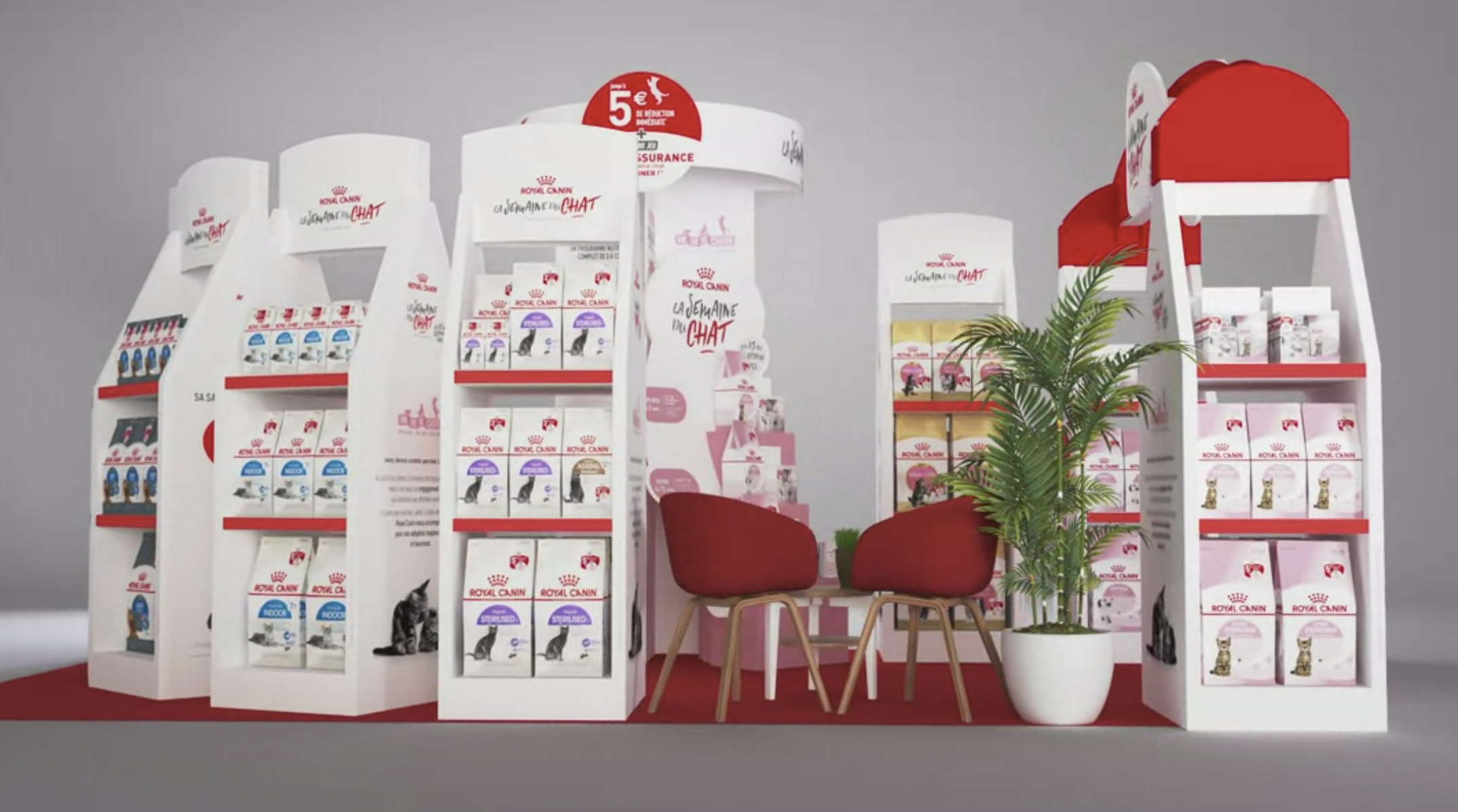 Illustration du projet Royal Canin, la Semaine du chat : une opération propriétaire déployée dans plus de 800 points de vente