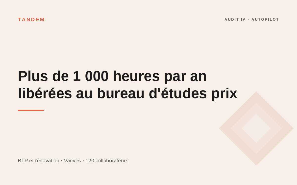 Illustration du projet Audit terrain et automatisation du bureau d'études prix chez Coulon