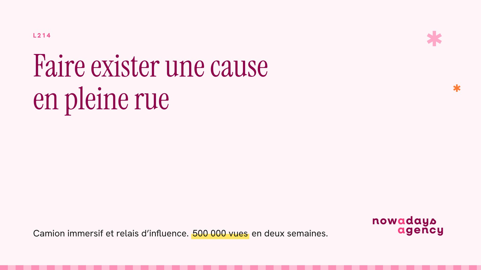 Illustration du projet Campagne de sensibilisation : camion immersif et relais d'influence