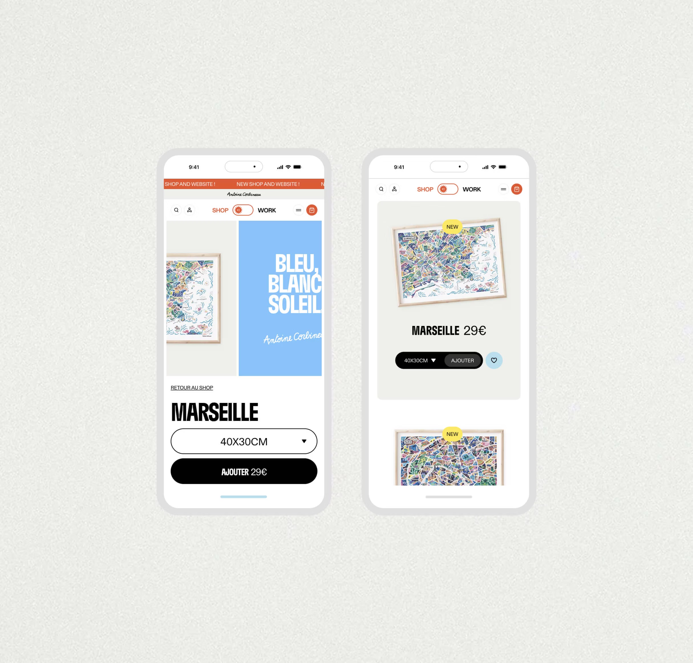 Illustration du projet Site e-commerce Shopify pour Antoine Corbineau