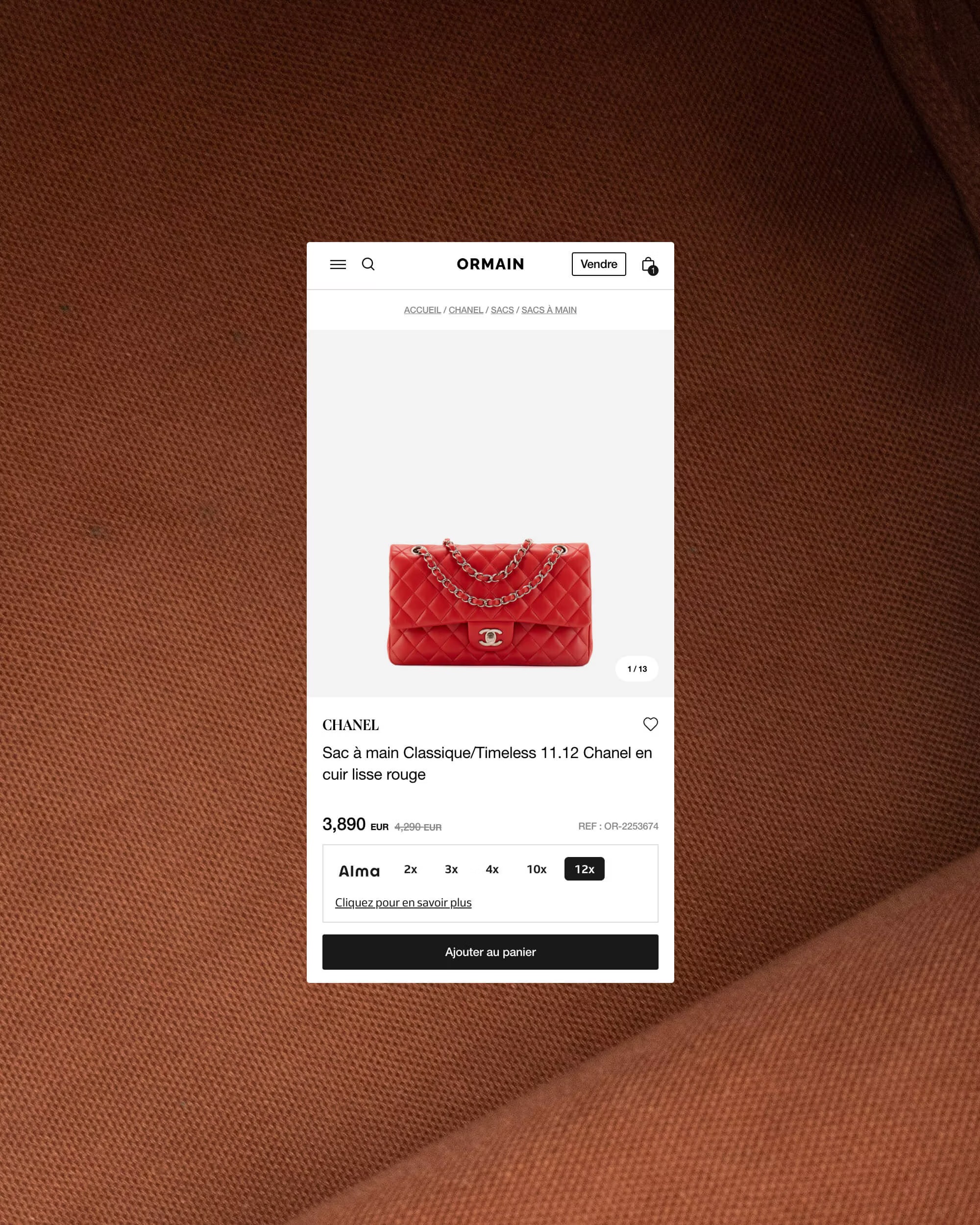 Illustration du projet Plateforme e-commerce mobile first pour Ormain