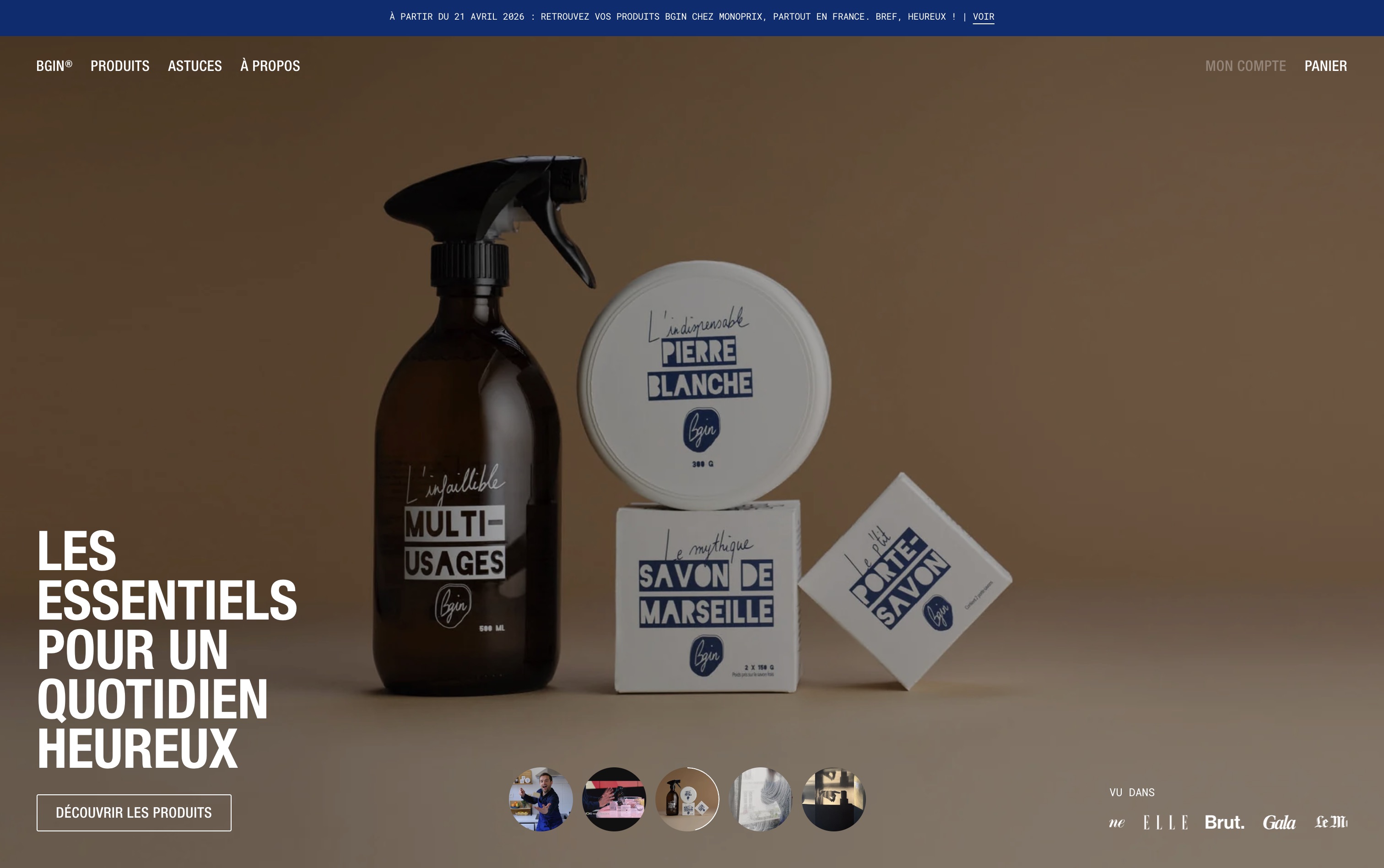 Illustration du projet Conception du shop Shopify pour Bgin