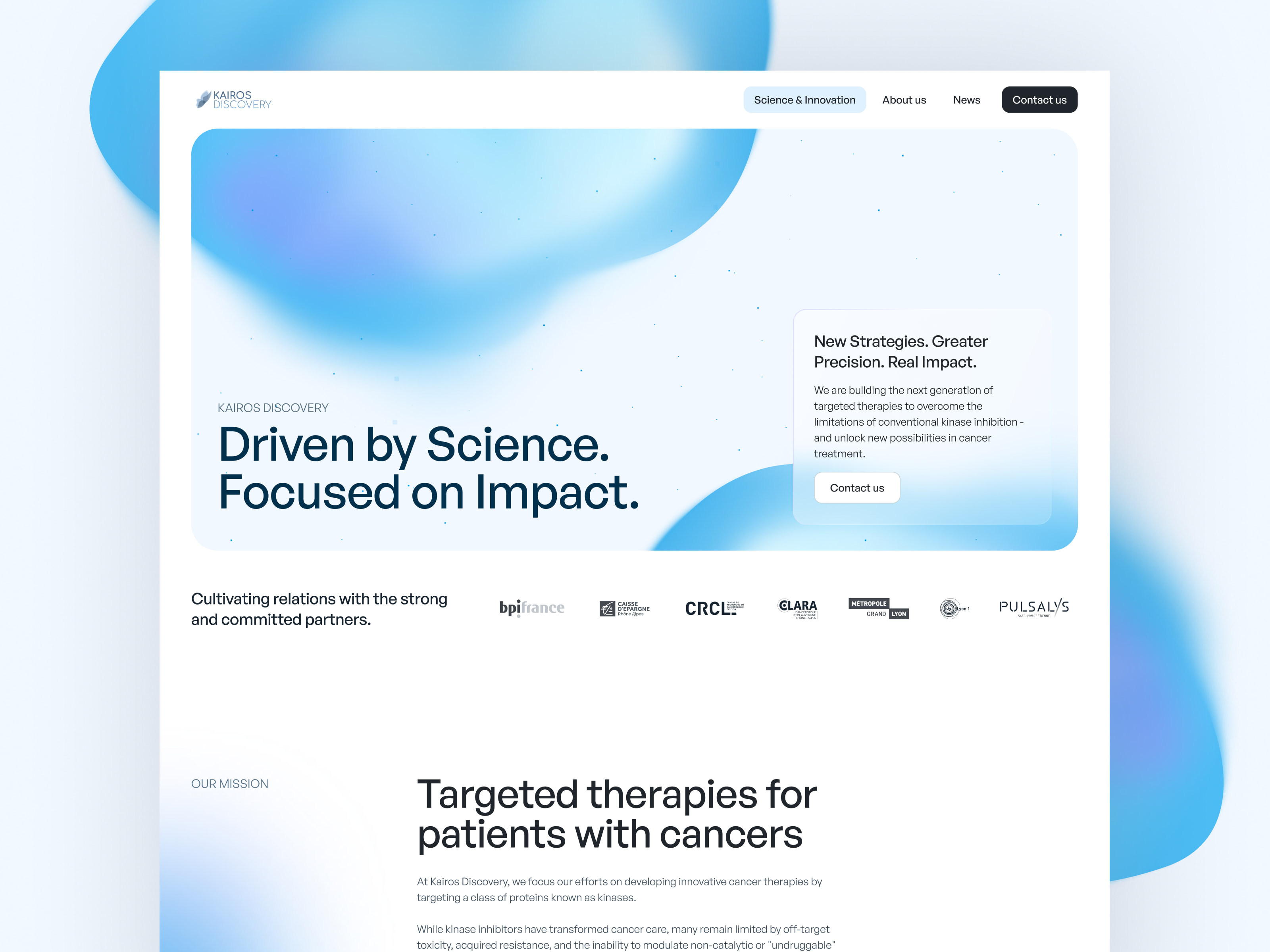 Illustration du projet Kairos Discovery - Startup Biotech