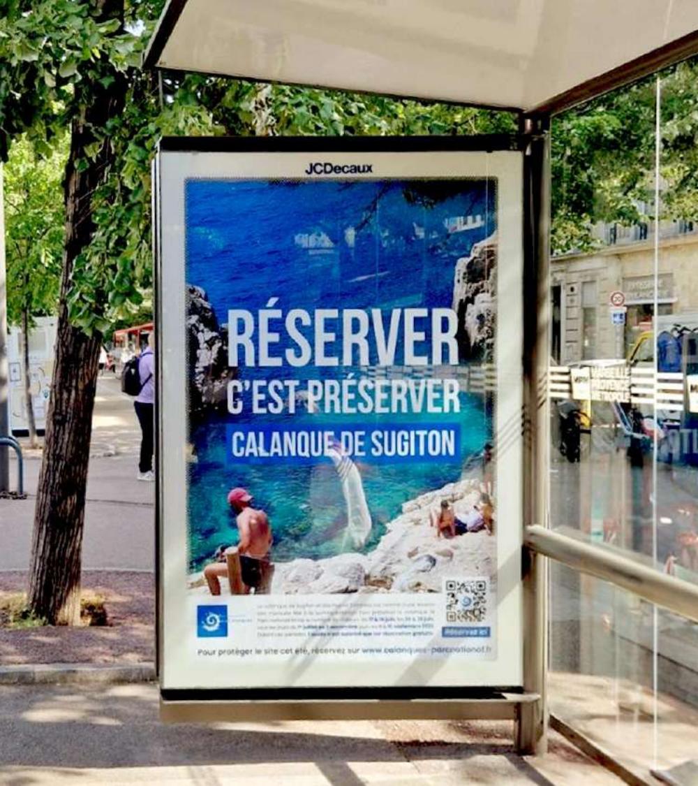 Illustration du projet Réserver, c'est préserver – Campagne de communication pour la réservation de la calanque de Sugiton