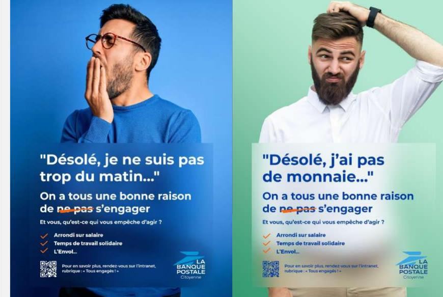 Illustration du projet Tous engagés ! · Communication interne (engagement solidaire)