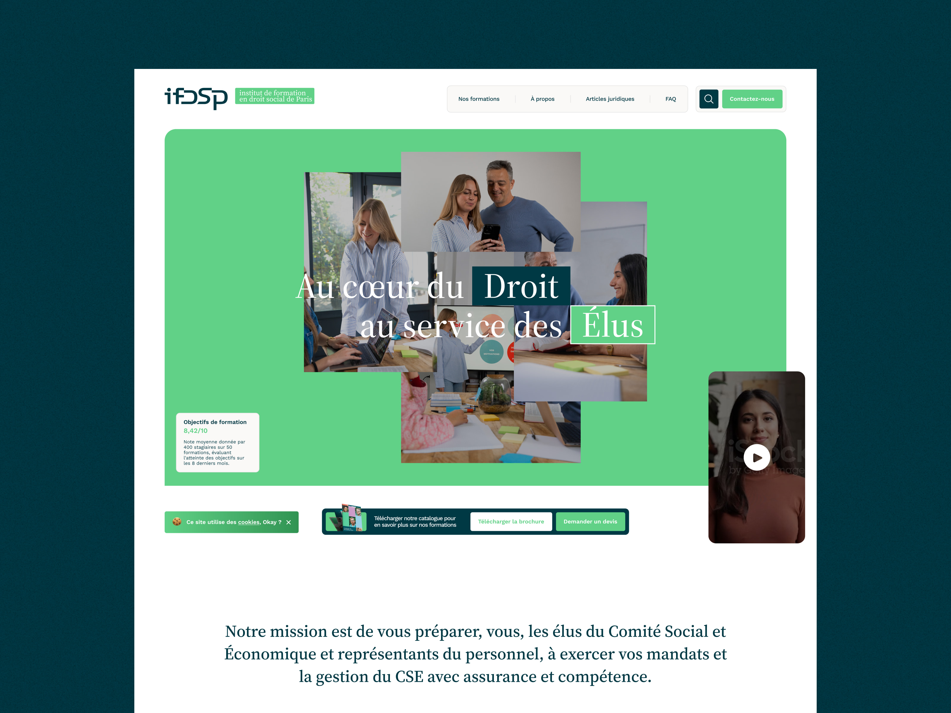 Illustration du projet IFDSP - Institut de formation en droit social