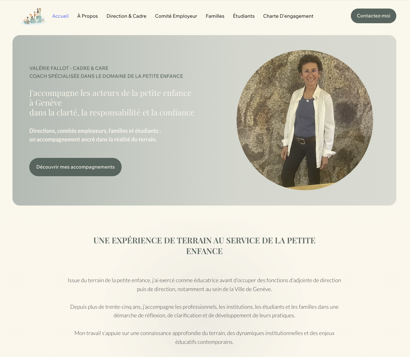 Illustration du projet Cadre & Care — Création d’un site web professionnel pour structurer et valoriser l’offre d’accompagnement