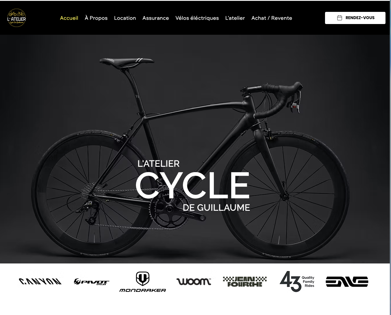 Illustration du projet L’Atelier Cycle de Guillaume — Création du site web et stratégie SEO locale