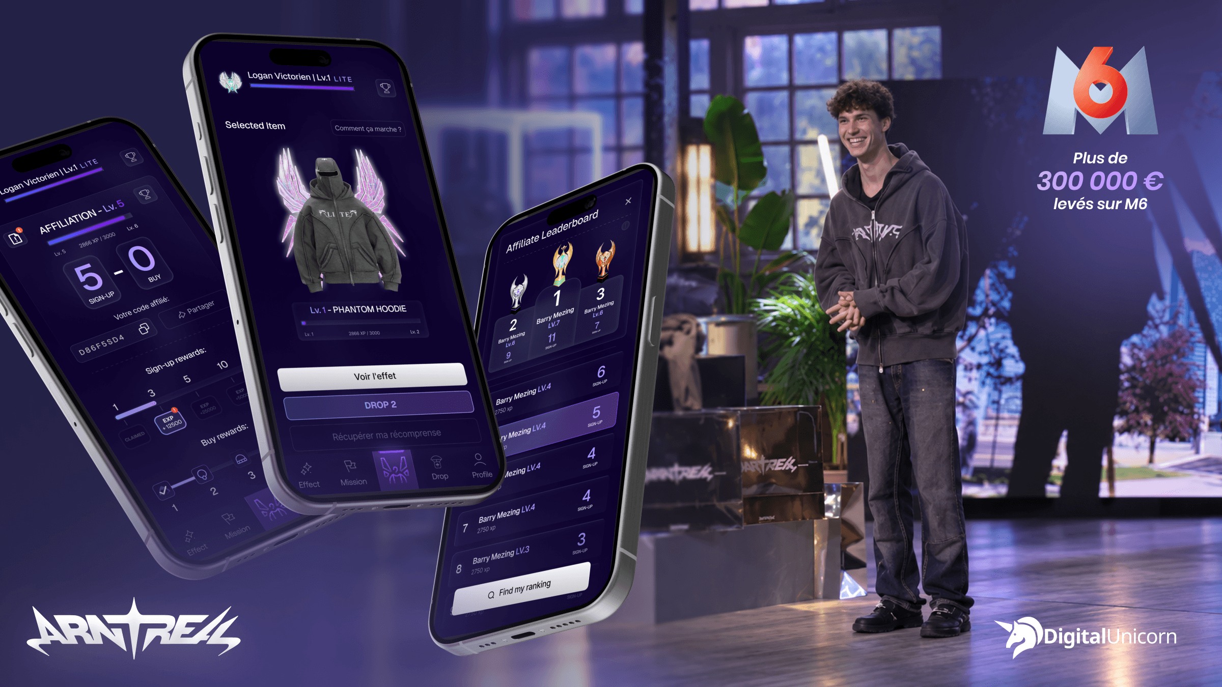 Illustration du projet ARNTREAL — application NFC, vêtements connectés et gamification