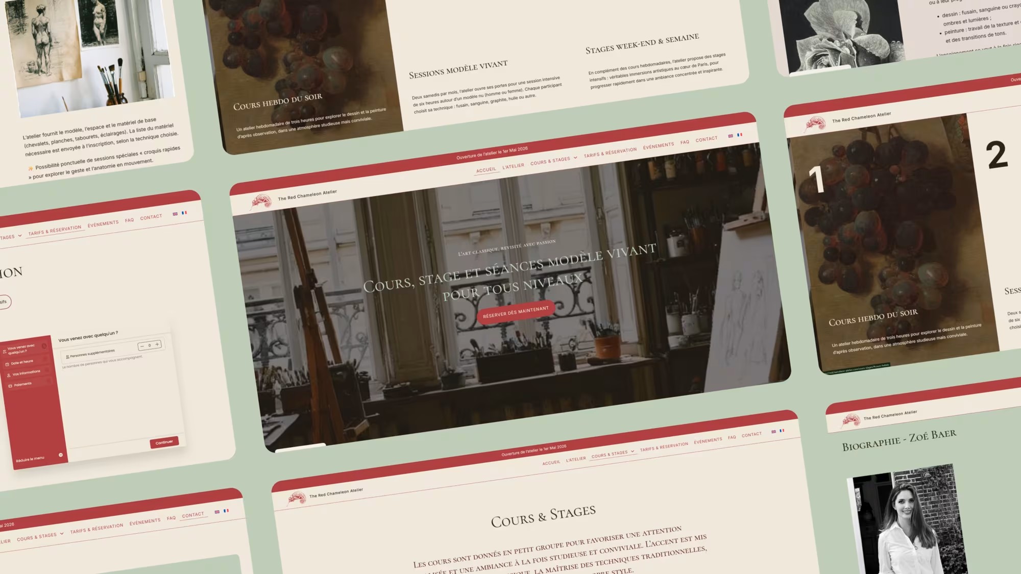 Illustration du projet Site vitrine bilingue avec réservation en ligne pour un atelier d'art