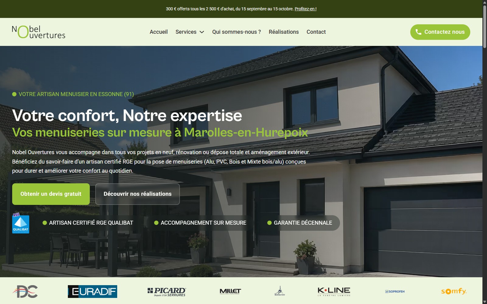 Illustration du projet Refonte de site vitrine pour une entreprise de menuiseries