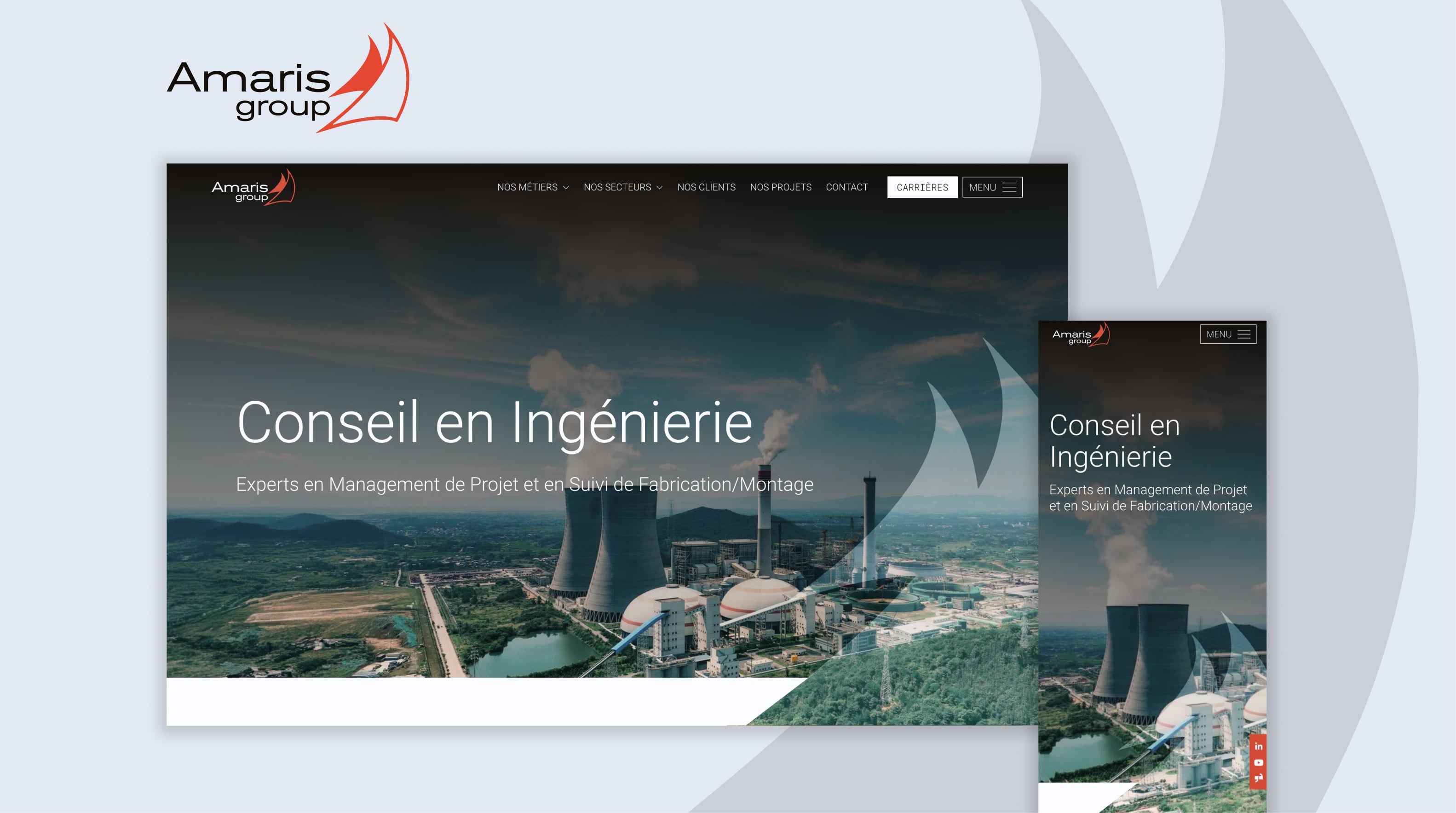 Illustration du projet Refonte du site internet pour société de Conseil en Ingénierie